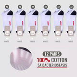 MiiOW 100% Pure Cotton Short Socks Men Ankle Sock Business Dress Ear-lifting Heel Protection Deodorant Antibacterial Sports Sock