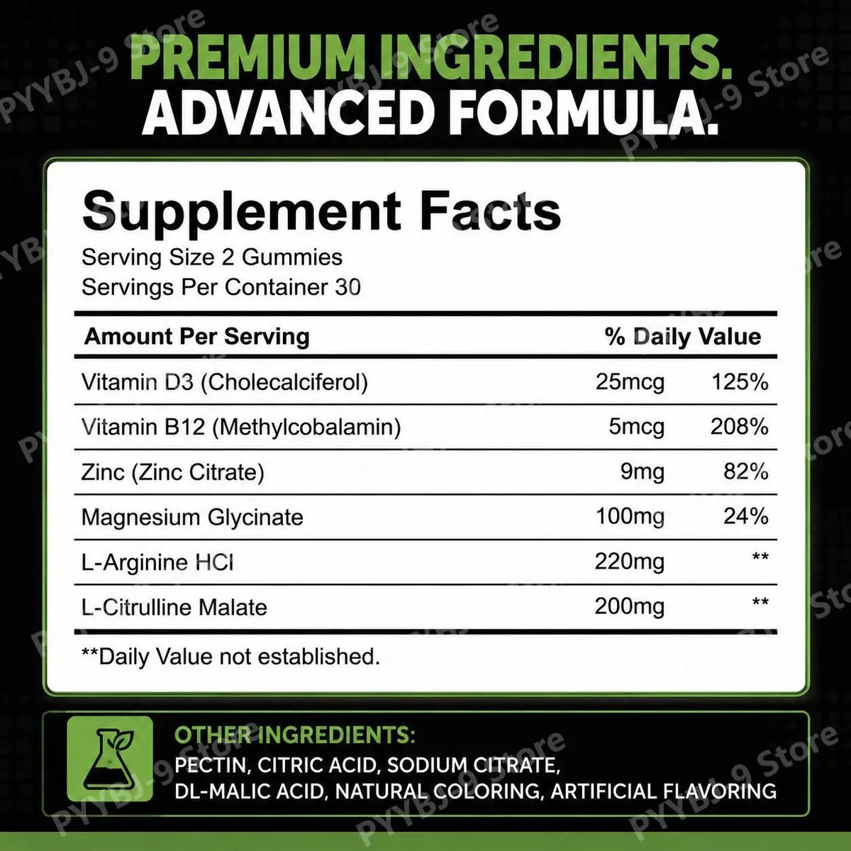 Googeer Men's Endurance Gummies, Energy and Vitality Support, Blood Flow & Post Training Muscle Recovery Support, 60 Count