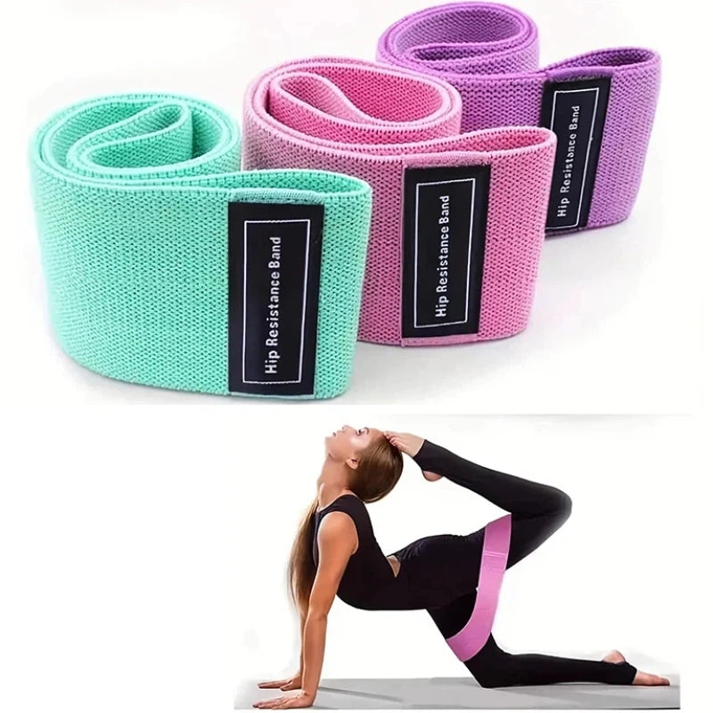 Fabric Resistance Hip Booty Bands Glute Thigh Elastic Workout Bands Squat Circle Stretch Fitness Strips Loops Yoga Gym Equipment