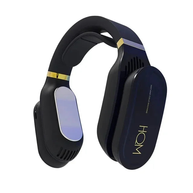 Portable Neck Fan Summer Air Cooler Bladeless Fan USB Leafless Fans Cooling Conditioner Wearable Neckband Fan With Warm Heater