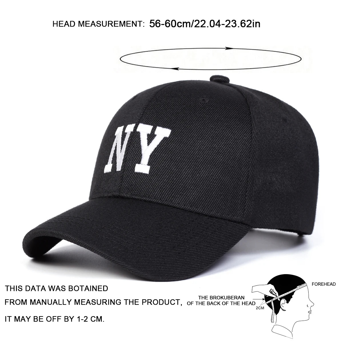 Unisex NY Embroidery Baseball Caps Spring Autumn Outdoor Adjustable Casual Hats Sunscreen Hat Sports Cap