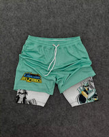 Summer 2026 Genesis Evangelion Men's Cosplay Shorts Double-layer Two-in-one Shorts Quick-drying Fake Y2k