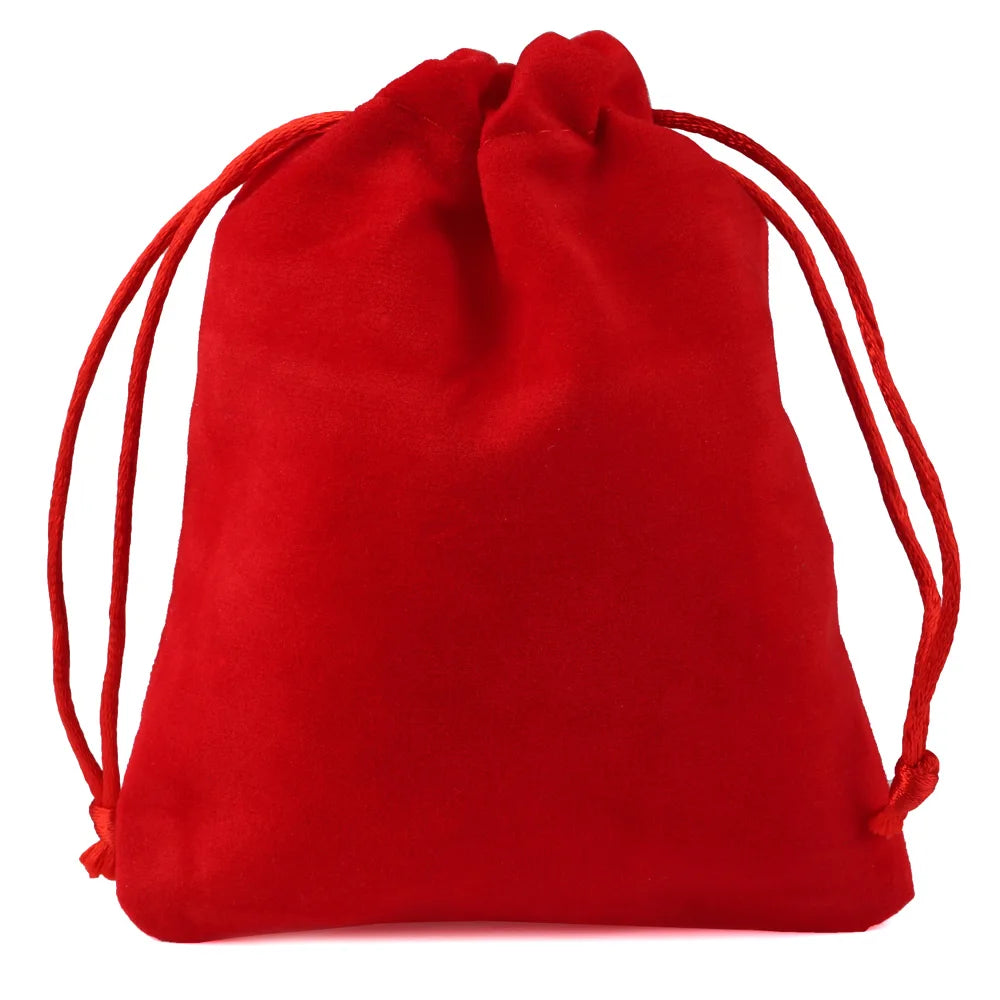 25pcs/lot Small Velvet Jewelry Bag Short Plush Multi-color For Jewelry Packing Wedding Portable Drawstring Pouch Jewelry Bag