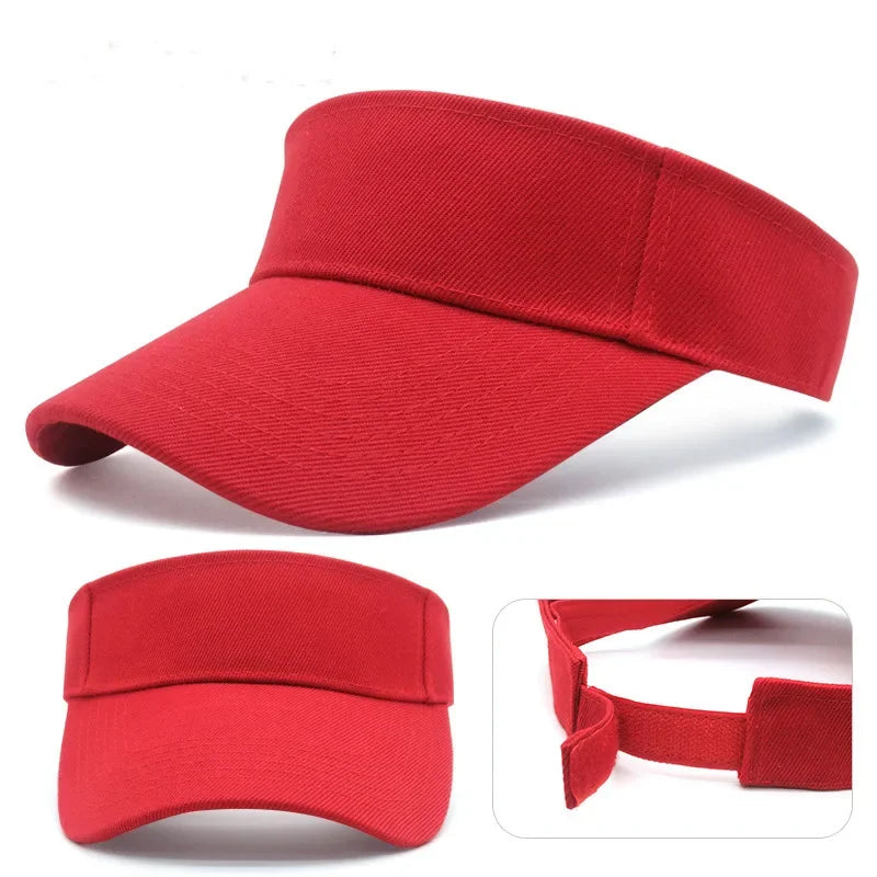Summer Visors Denim Women Outdoor Sports Sun Baseball Cap Hat Golf Hiking Tennis Running Man Sunscreen Caps Autumn Red