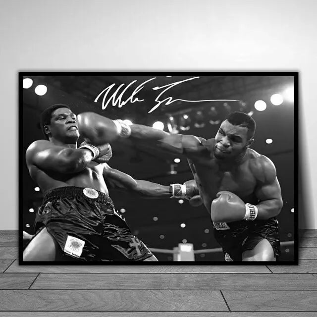 Motivational Boxer Wall Art  Mike Tyson  Ali Poster  Modern Canvas Painting for Living Room  Home Decor Prints  Pictures  Inspir