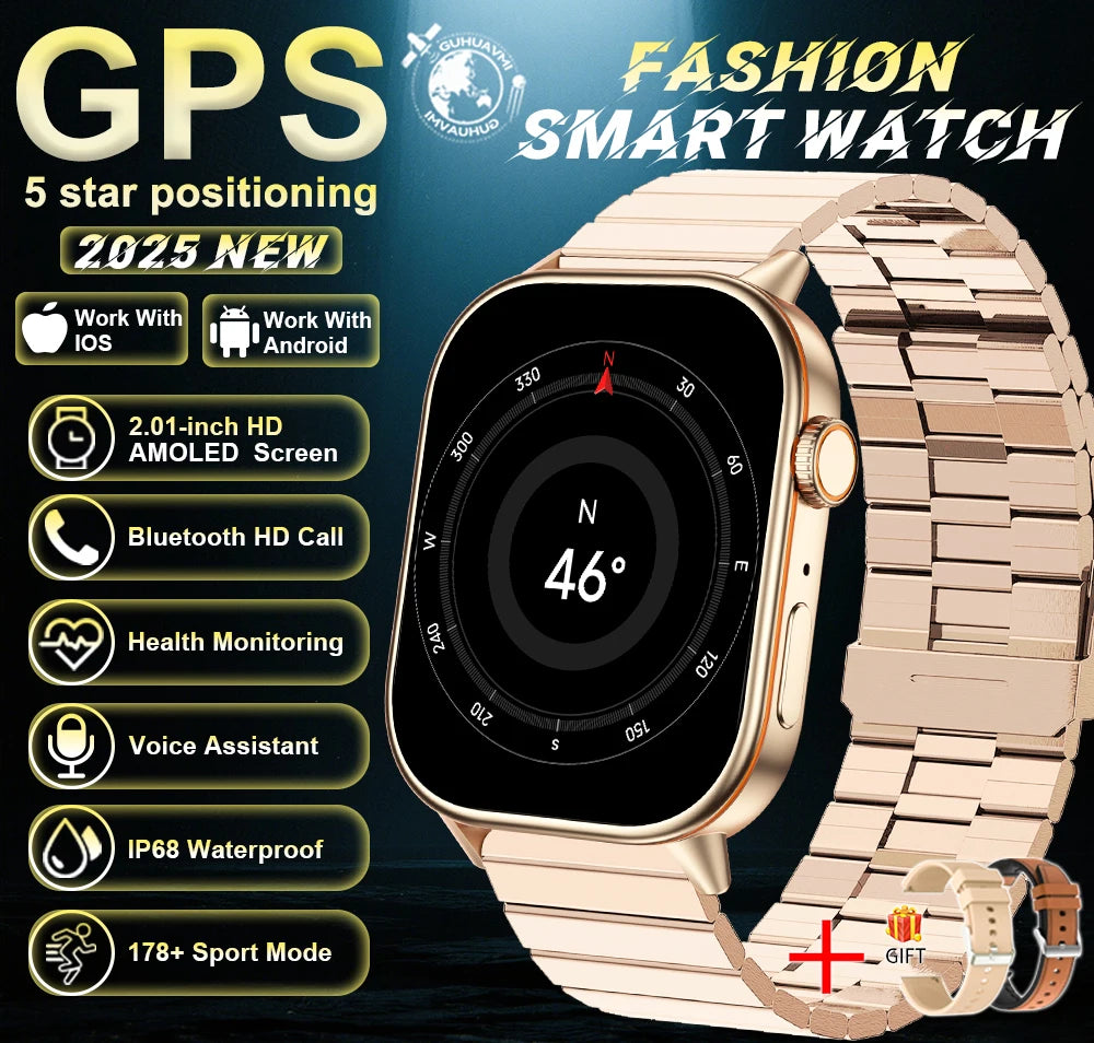 New For Android iOS Outdoor GPS SmartWatch Men 2.01