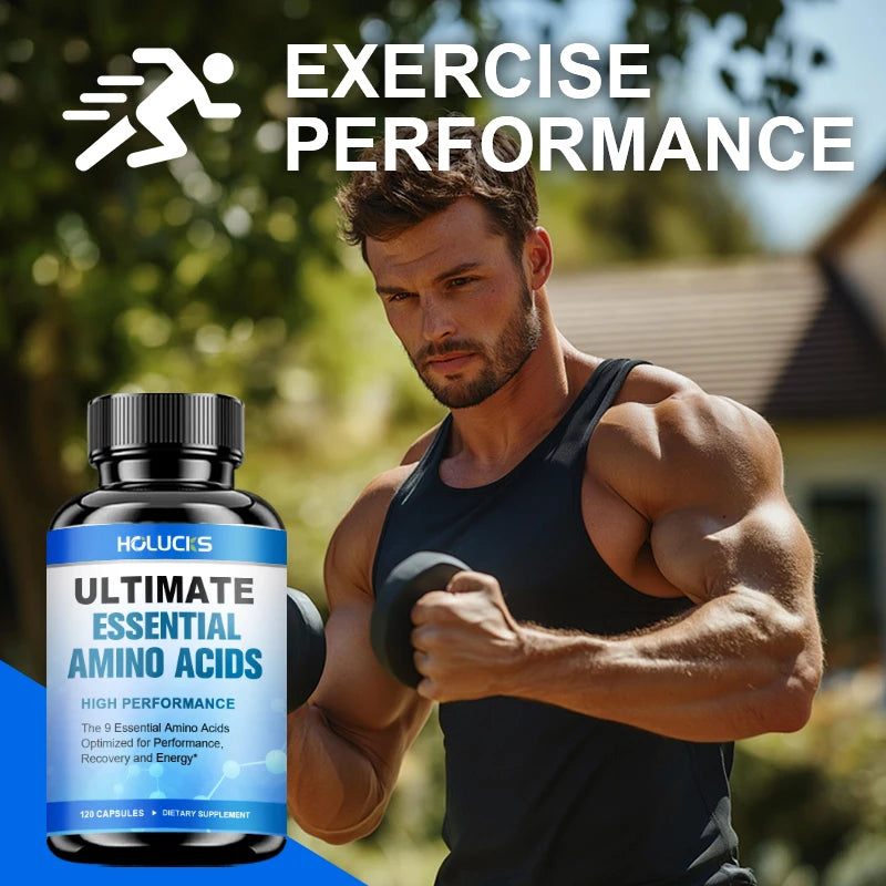 Advanced Body Building Amino Acid Capsules-Helps Increase Strength, Endurance, Protein Synthesis, Build Muscle Mass, Abs, Energy