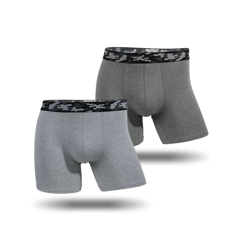 Plus-size men's underpants anti-wear leg cotton underpants Sports fat pants boxers running breathable youth underpants