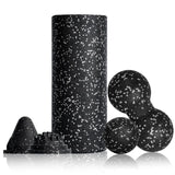 5-in-1 Fascia Roller Set Muscle Recovery Set-Vibrating Foam Roller&Peanut Massage Ball for Back,Neck,Leg Yoga Workout