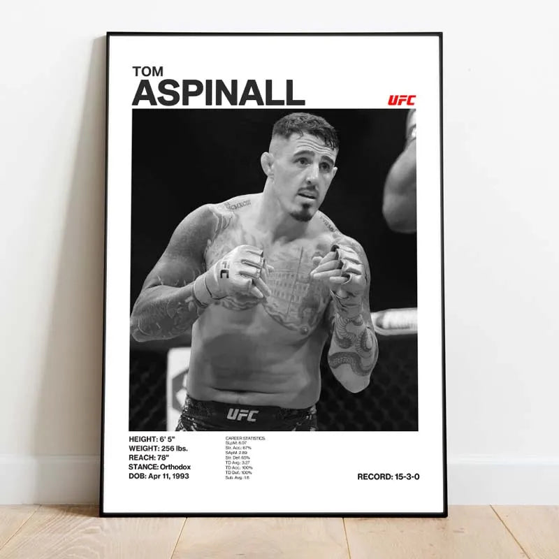 Black and White Boxing Legends ILIA TOPURIA Canvas Poster Boxing Fighting Canvas Print Painting Wall Decor for Gym Home Decor