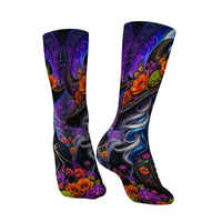 Fun and Retro Sugar Skull Print Men's Socks Quirky and Hip-hop Harajuku Outdoor Sports Socks Skin-friendly Breathable Soft Socks
