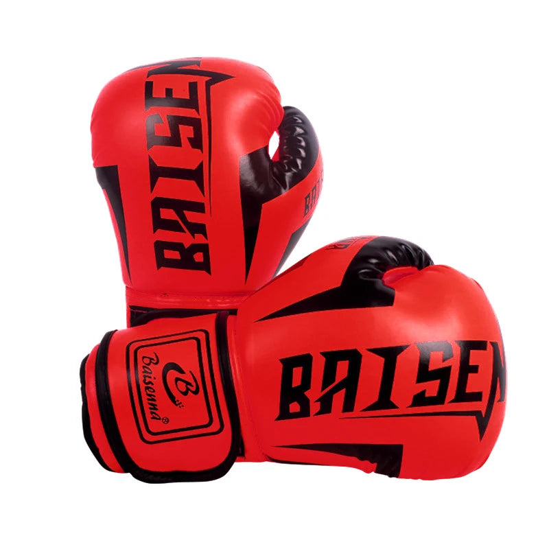 1 Paie Of 6 Oz 10 Oz Boxing Gloves Wear-resistant PU Leather Training Gloves Good Toughness Humanized Design Punching Gloves