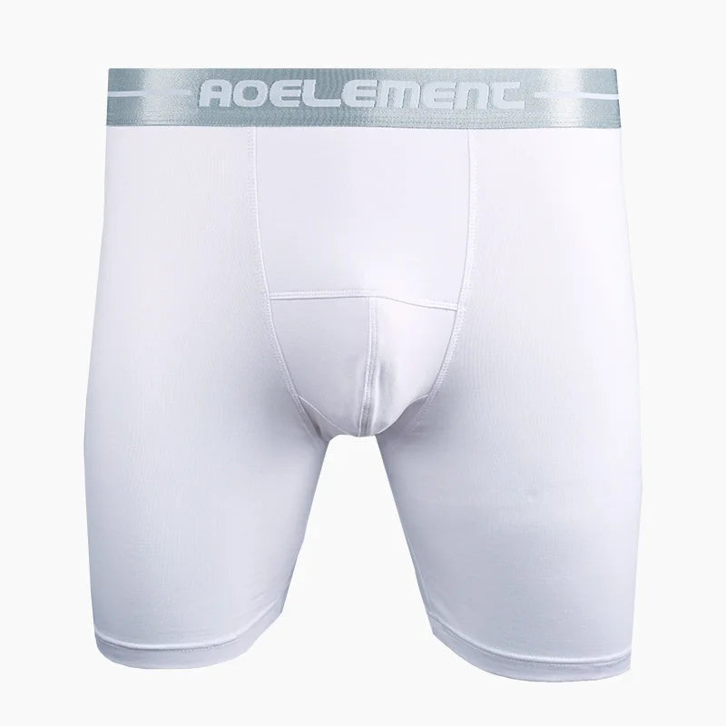 Modal men's sports underwear running tight plus long anti-wear leg plus size boxer shorts long leg fat pants plus boxers