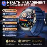 GUHUAVMI 2026Upgrade AI Diagnosis Care Smart Watch 1.47-Inch AMOLED ECG+PPG Blood Pressure Blood Lipid Smartwatchs For Men Women