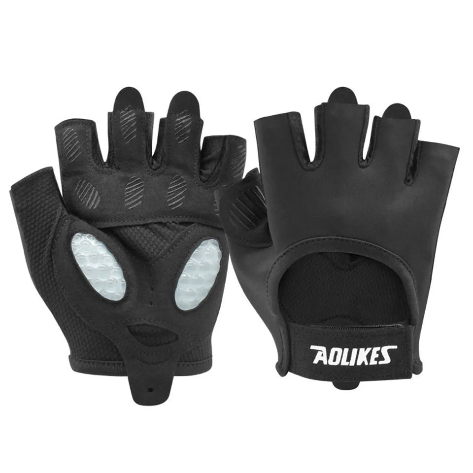 AOLIKES Breathable Cycling Gloves Workout Gym Gloves for Men Women Weight Lifting Fingerless Gloves Training Exercise Fitness