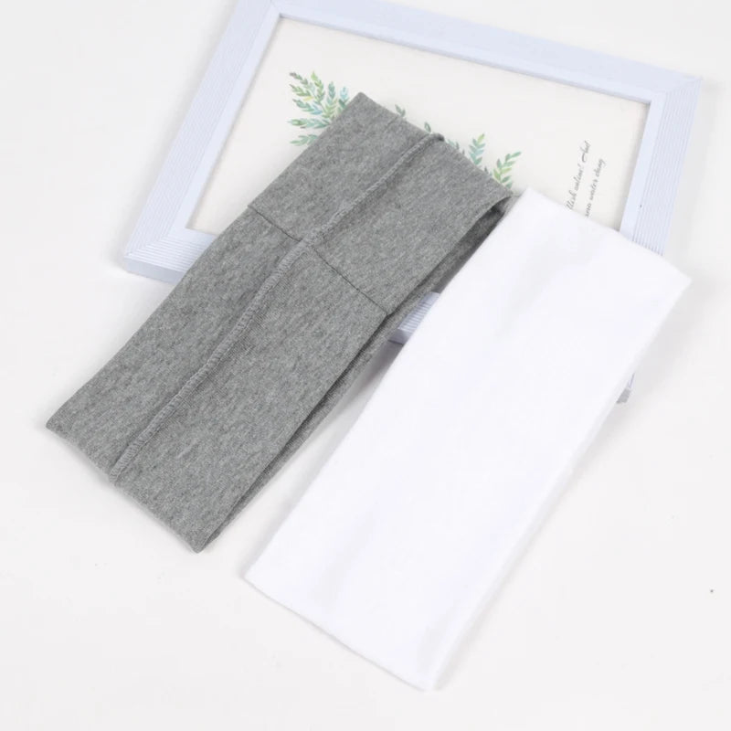Unisex Solid Color Wide Elastic Hairband Running Sport Headband Yoga Sweat-absorbing Hair Band Fashion Headband Hair Accessories