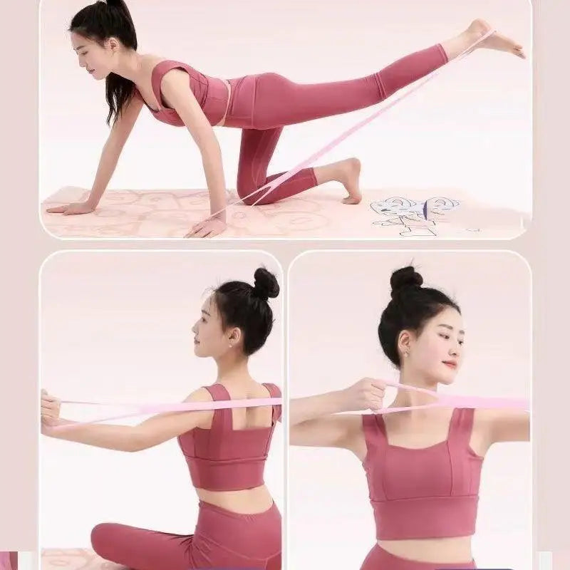 1/3Pcs 8-Shaped Resistance Band,Yoga Stretch Fitness Band For Back & Arm Training,Fitness Pull Rope Pilates Training Gym Tools