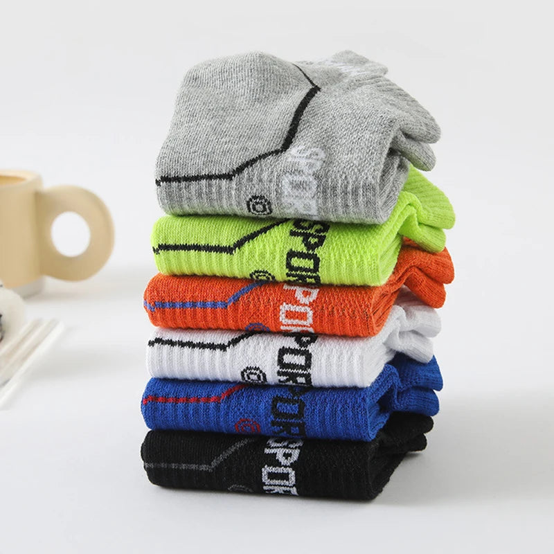 10/12 Pairs High-Quality Knitted Anti Odor Men Sports Socks Summer Sweat Absorbing Mesh Breathable Couple Running Casual Socks