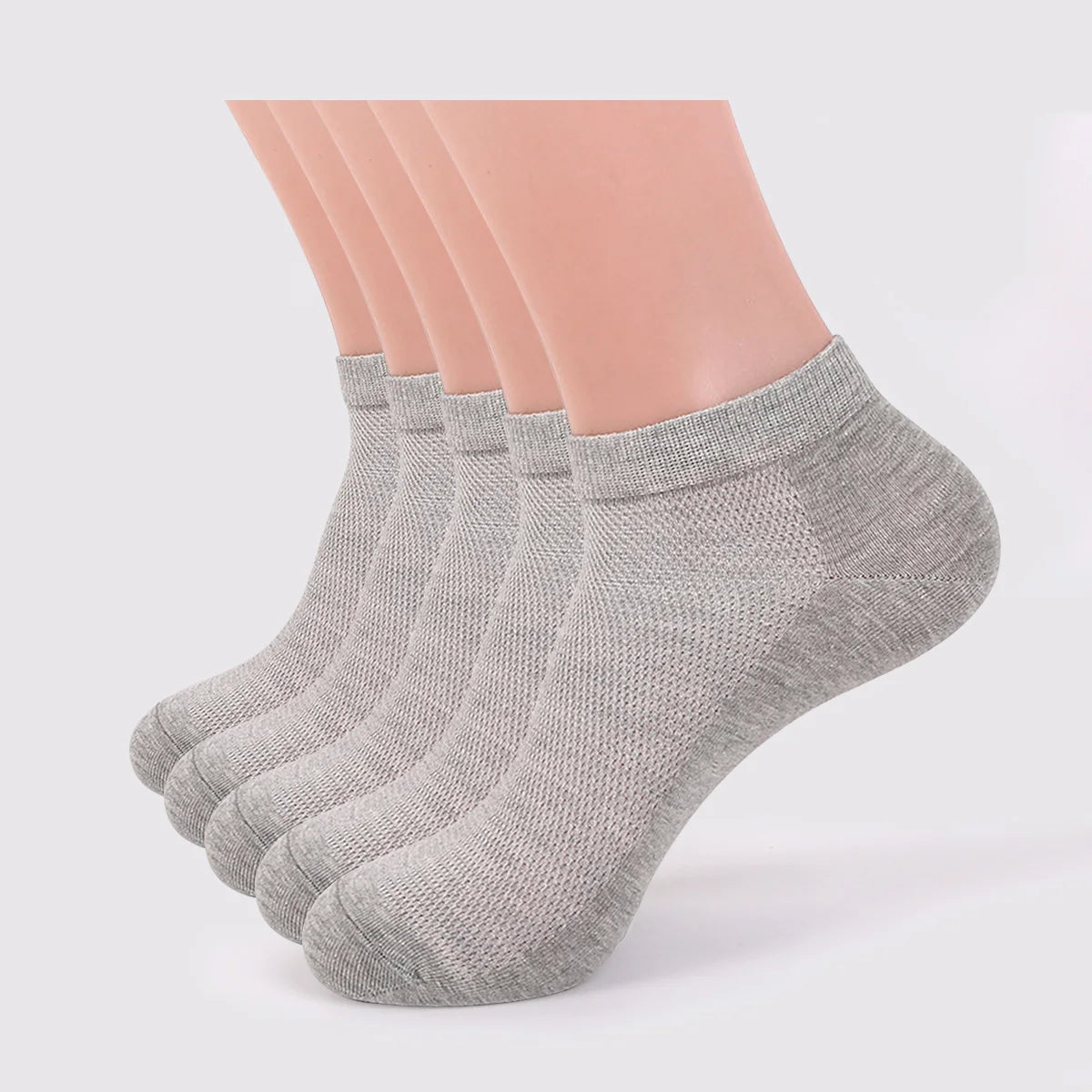 5 Pairs Women Summer Mesh Ankle Athletic Running Socks Black&White&Gray Thin Low Cut Socks Breathable No Show Sports Men Socks
