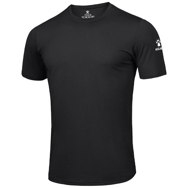KELME Man T-shirt  Running Trainning Exercise  Sports Tights Round Neck Ice Silk Breathable Fitness Quick-Dry Shirts 8151TX1002