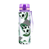 750ml Football Pattern Kids Water Bottle Leak Proof Flip Lid Portable Sports Drink Cup For Boys Outdoor Sport