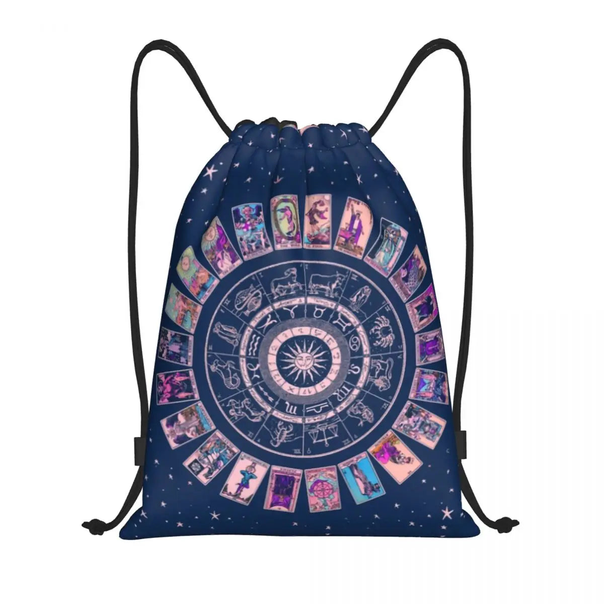 Custom Raven Rage Drawstring Backpack Sports Gym Bag for Women Men Halloween Witch Gothic Scary Crow Training Sackpack
