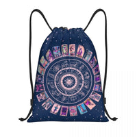 Custom Raven Rage Drawstring Backpack Sports Gym Bag for Women Men Halloween Witch Gothic Scary Crow Training Sackpack