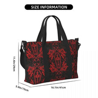 Gothic Vampire Halloween Haunted Mansion Beach Travel Bag Large Capacity Tote Bags for Yoga Women Shopping Duffle Shoulder Bag