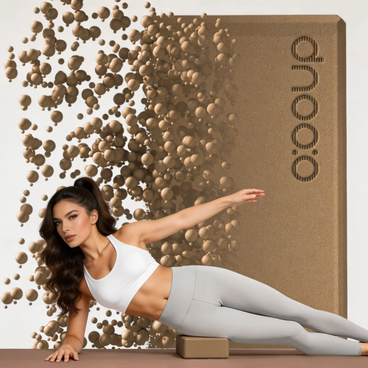High-Elastic Eva Yoga Block with a 60-Degree Shore Hardness, Non-Slip, Explosion-Proof, Non-Absorbent, Pilates Fitness Aid Block, Yoga-Specific Block, Suitable as a Holiday Gift!