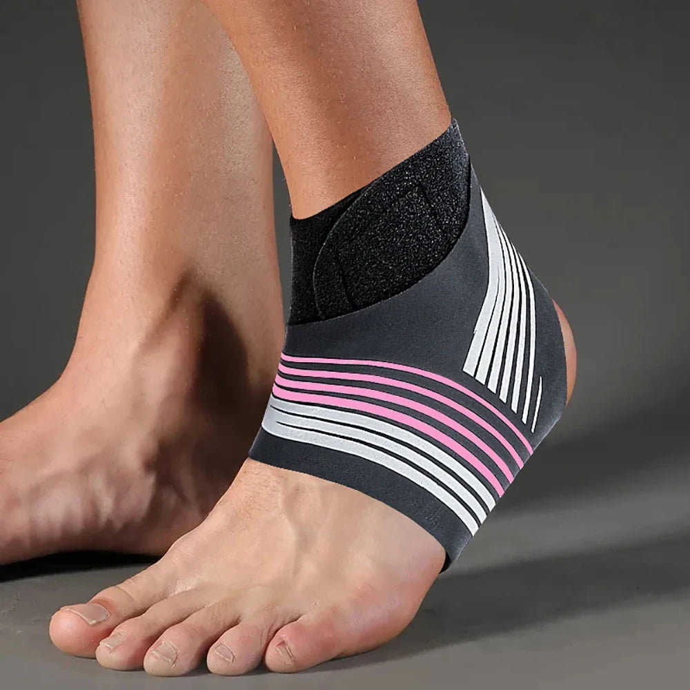 2 Piece Sports Ankle Compression Strap Ankle Support Stabilizer Tendon Pain Relief Strap Basketball Soccer Ankle Protector