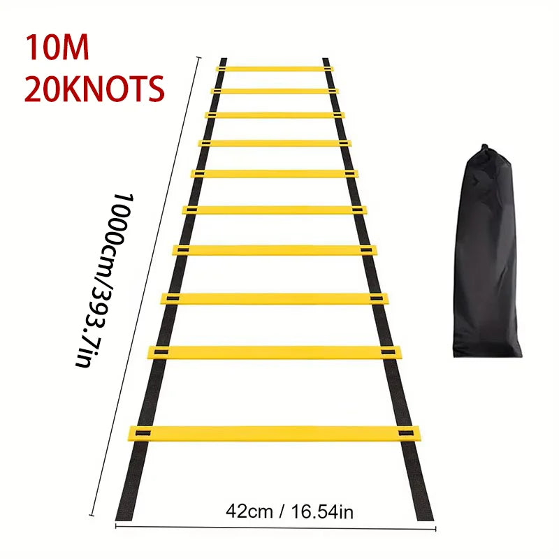 Sports Agility Ladder Football Adjustable Nylon Strap Jumping Ladder Speed Fitness Body Coordination Warm-Up Training Tool