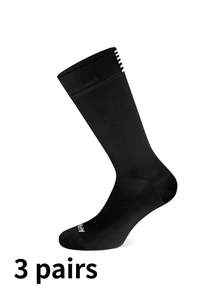 1/3 Pairs Professional Cycling Socks Breathable Road Bicycle Sports Socks Outdoor Racing Athletic Socks
