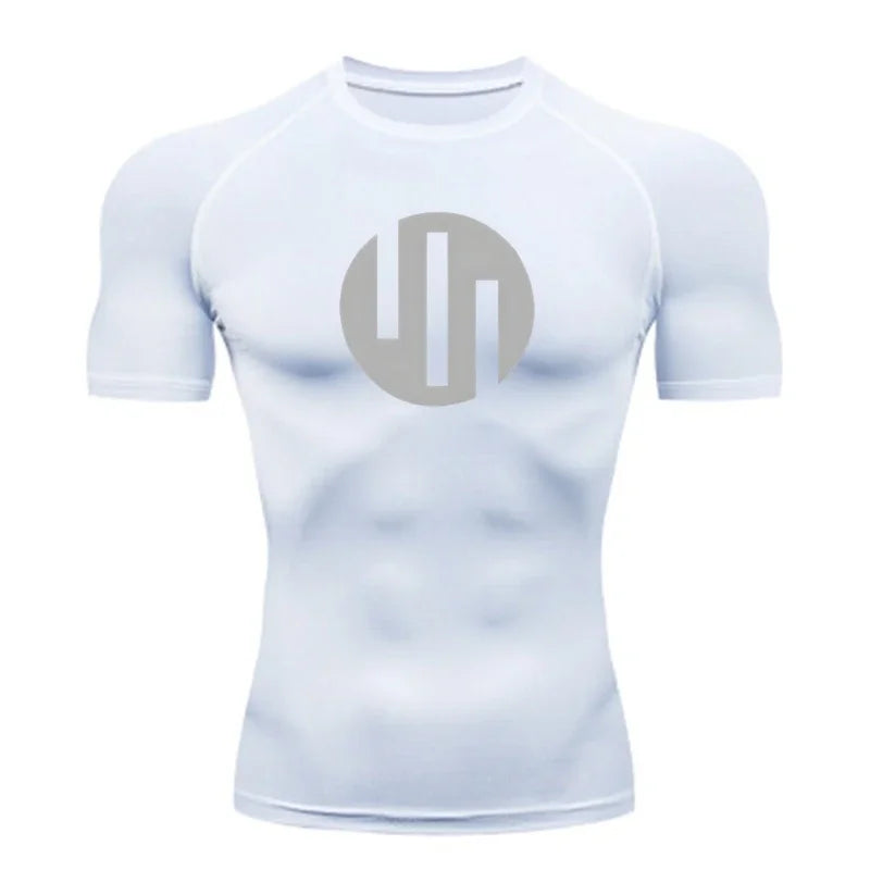 Gym Short Sleeve Running T-Shirt Men's Compression Long Sleeve Shirt Sun Protection Quick Drying Outdoor Sports Top Sportswear