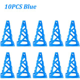 10Pcs 23CM Football Training Cones Soccer Sign Bucket Barrier Kids Adults Springback Marking Cup Symbol Sports Accessories