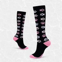 2 Pairs Funny Halloween Unisex Sports Compression Leg Socks Elastic Support Socks for Festival Daily Wear