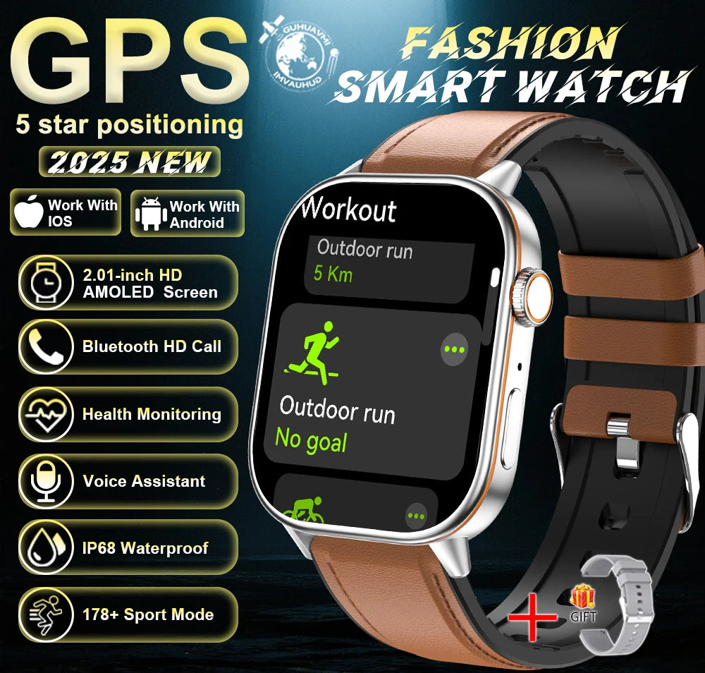 New For Android iOS Outdoor GPS SmartWatch Men 2.01