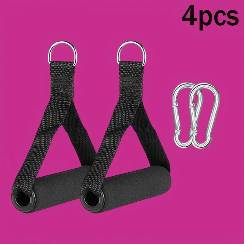 Yoga Rally Belt Fabric Resistance Belt Set with Door Anchor Handle Home Strength Fitness Training Equipment