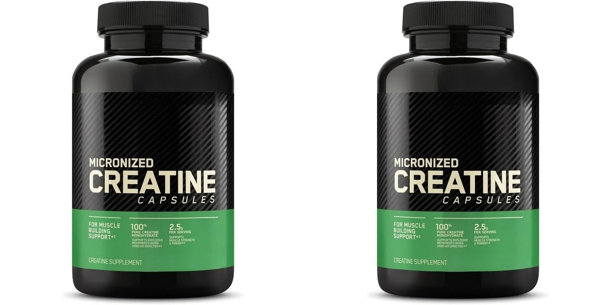 Creatine 2.5g Capsules for Adults - Supports Lean Muscle, Fitness & Recovery, Non-GMO, Gluten-Free, Vegan-Friendly, 60 Capsules