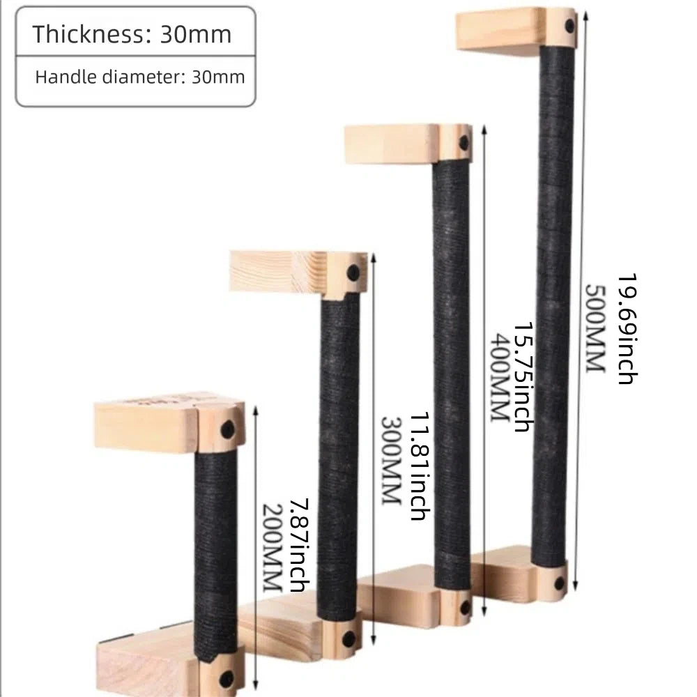 1 Pair Street Fitness Push Up Bar Thickened Handle Solid Wood Push-up Rack Triceps Non-slip Home Exercise Equipment Gym
