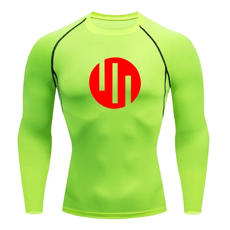 Gym Short Sleeve Running T-Shirt Men's Compression Long Sleeve Shirt Sun Protection Quick Drying Outdoor Sports Top Sportswear