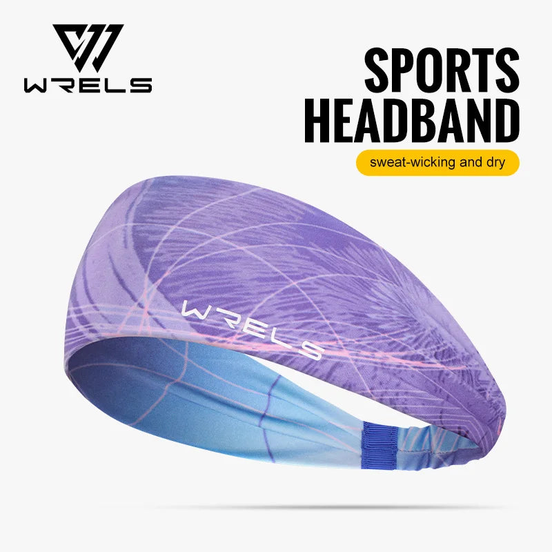 WRELS 1/2/3Pcs Sweatband Sports Headband for Men Women Moisture Wicking Workout Headband Sweat Band Non Slip Elastic Hairband