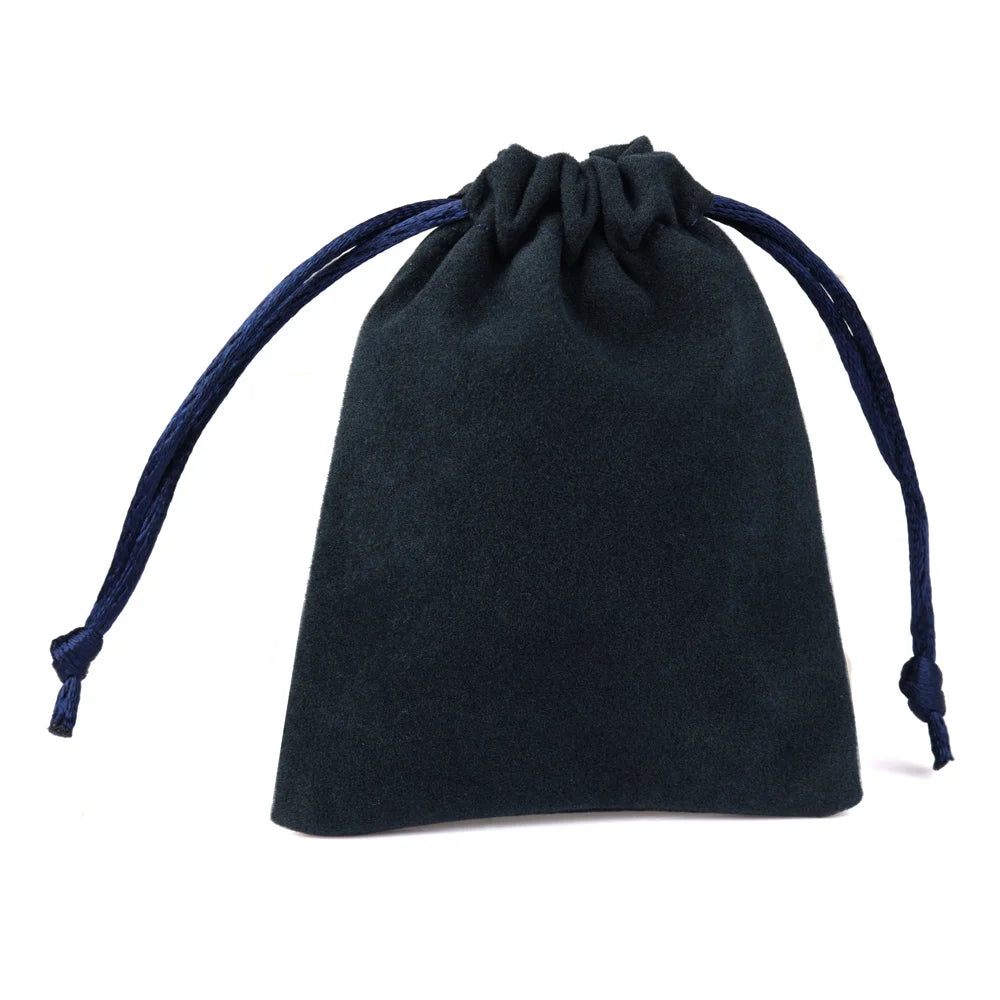 25pcs/lot Small Velvet Jewelry Bag Short Plush Multi-color For Jewelry Packing Wedding Portable Drawstring Pouch Jewelry Bag