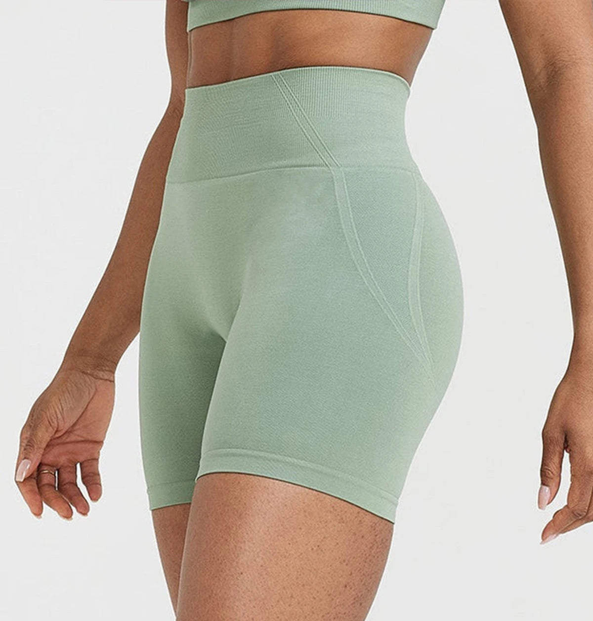 Effortless Seamless Shorts Women High Waist Workout Gym Shorts Scrunch Butt Yoga Shorts Athletic Tight Running Booty Biker Short