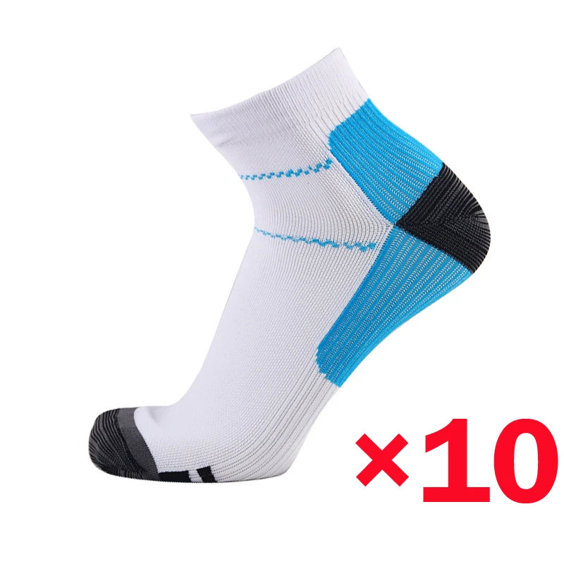 10Pairs Plantar Fasciitis Socks for Men & Women with Arch Support Ankle Compression Socks for Foot Heel Pain Relief