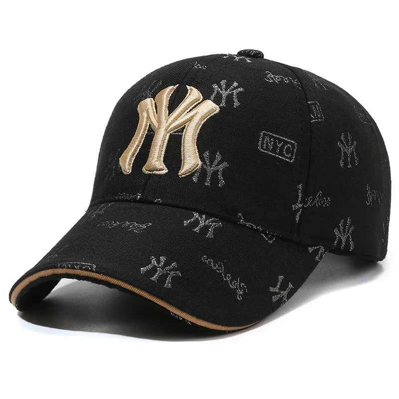 Unisex MY Letter Embroidery Baseball Caps Spring and Autumn Outdoor Adjustable Casual Hats Sunscreen Hat Sports Cap
