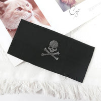 Unisex Punk Girl Skull Out Eyelets Wide Elastic Headband Halloween Rock Steampunk for Sport Women Men Headbands Hair Accessories