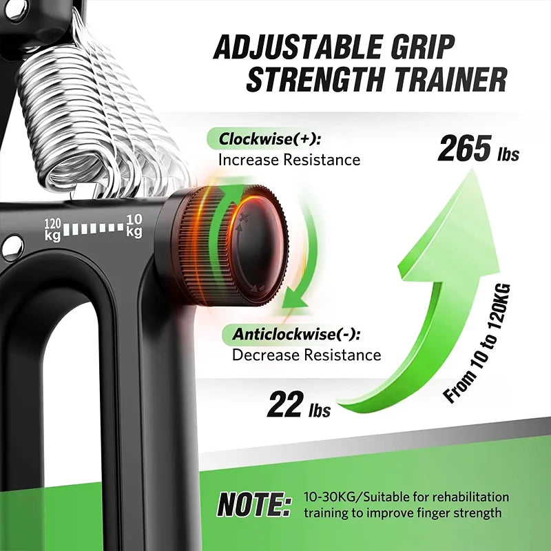 Display Hand Grip Strengthener,Portable Wrist Exercise Equipment For Hand Finger Strength Training Rehabilitation Relaxation