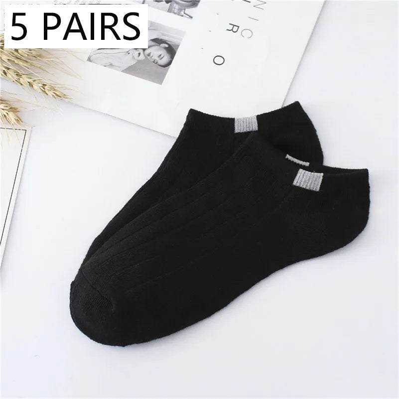 5 Pairs Socks Womens Summer Autumn Socks Women Quality Cotton Cute Set Japanese Style Sports Fashion Short Ankle Socks Harajuku