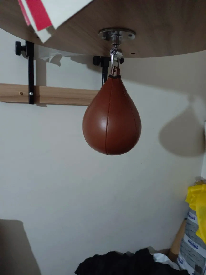 Double End Boxing Reflex Speed Balls, Leather Punching Ball, Pear Boxing Bag, Inflatable, Fitness Training