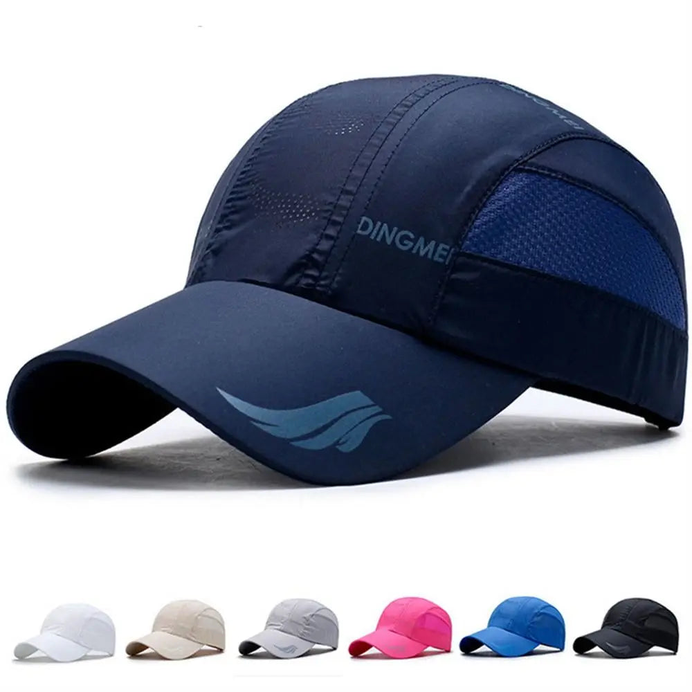 Running Hiking Quick Dry Baseball Cap Sun Protection Breathable Sports Cap Adjustable Casual Snapback Hat Golf Tennis
